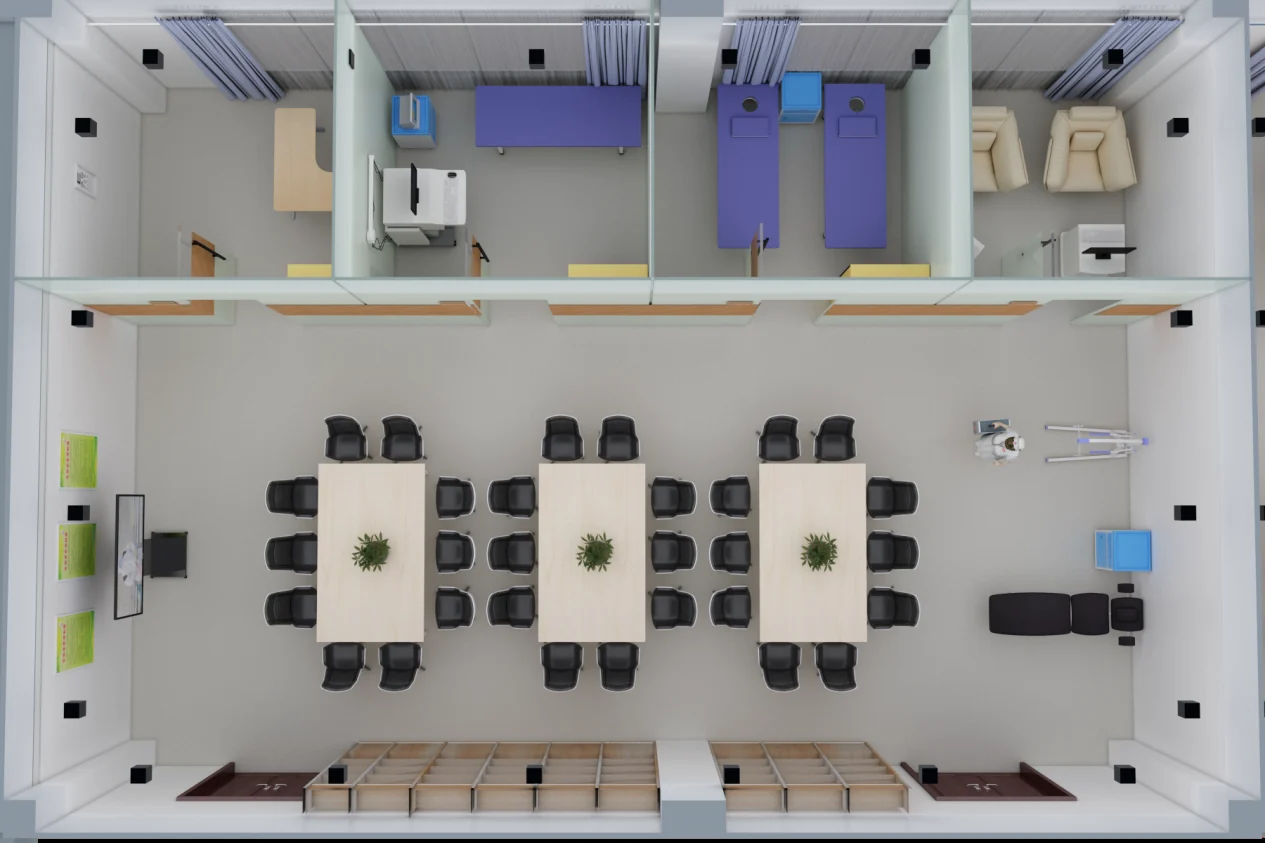 哲寻智慧健康小屋建设方案 · 健康小屋功能分区与空间布局示意